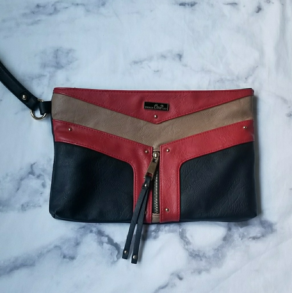 SOLD Under One Sky large clutch wristlet bag
